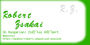 robert zsakai business card